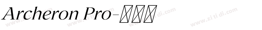 Archeron Pro字体转换